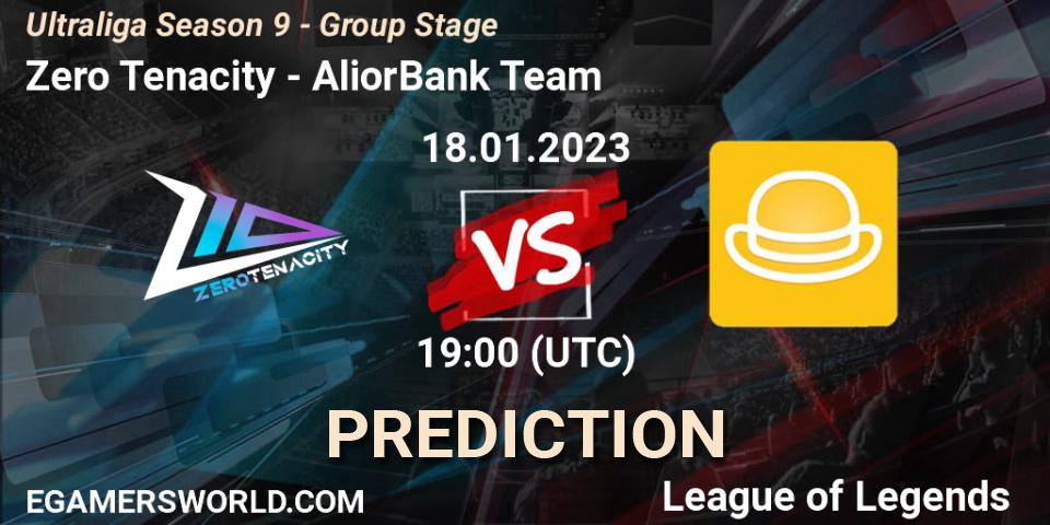 Zero Tenacity vs AliorBank Team: Betting TIp, Match Prediction. 18.01.2023 at 19:00. LoL, Ultraliga Season 9 - Group Stage
