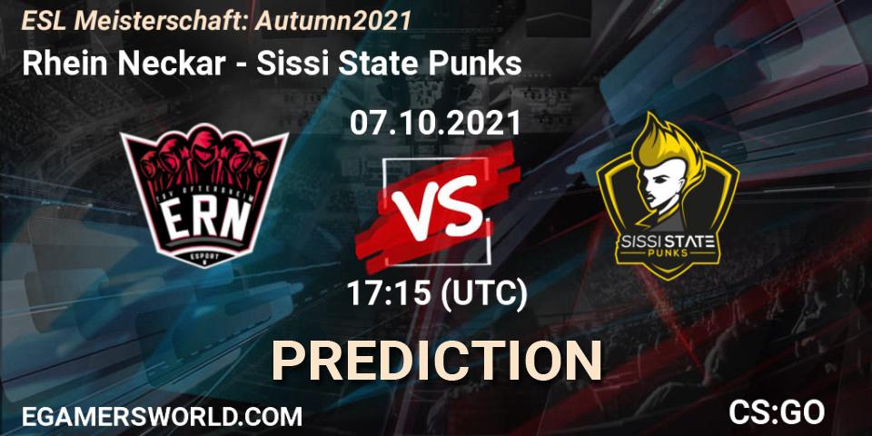 Rhein Neckar vs Sissi State Punks: Betting TIp, Match Prediction. 07.10.2021 at 17:15. Counter-Strike (CS2), ESL Meisterschaft: Autumn 2021