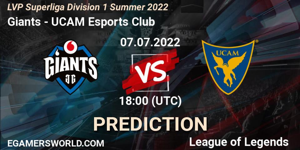 Giants vs UCAM Esports Club: Betting TIp, Match Prediction. 07.07.22. LoL, LVP Superliga Division 1 Summer 2022