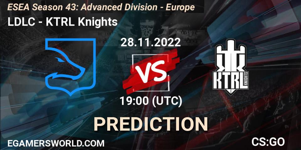 LDLC vs KTRL Knights: Betting TIp, Match Prediction. 28.11.22. CS2 (CS:GO), ESEA Season 43: Advanced Division - Europe