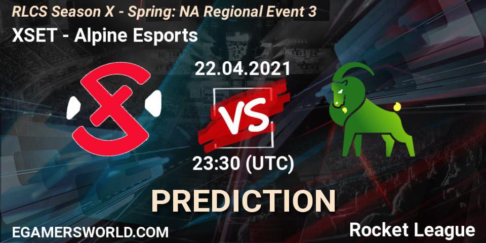 XSET vs Alpine Esports: Betting TIp, Match Prediction. 22.04.21. Rocket League, RLCS Season X - Spring: NA Regional Event 3