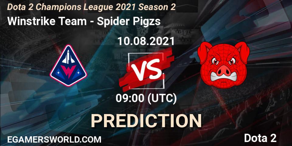 Winstrike Team vs Spider Pigzs: Betting TIp, Match Prediction. 10.08.2021 at 09:02. Dota 2, Dota 2 Champions League 2021 Season 2