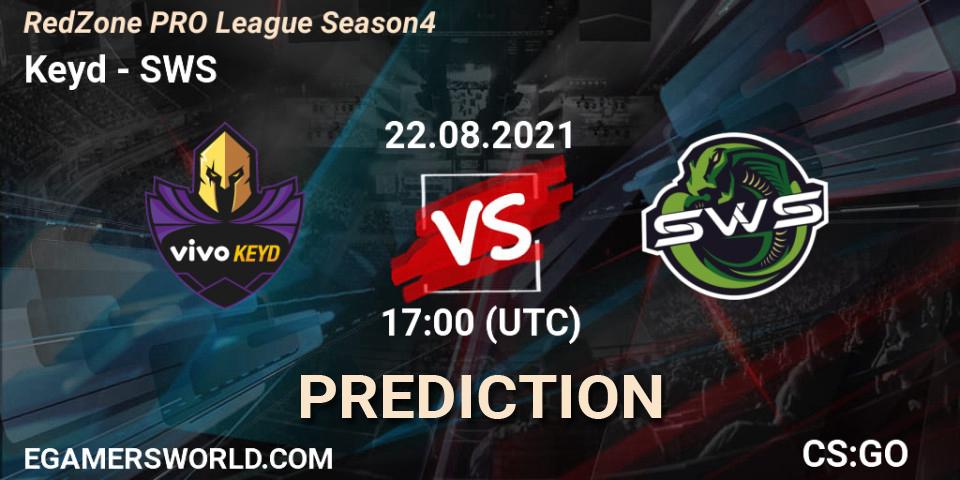 Keyd vs SWS: Betting TIp, Match Prediction. 22.08.21. CS2 (CS:GO), RedZone PRO League Season 4