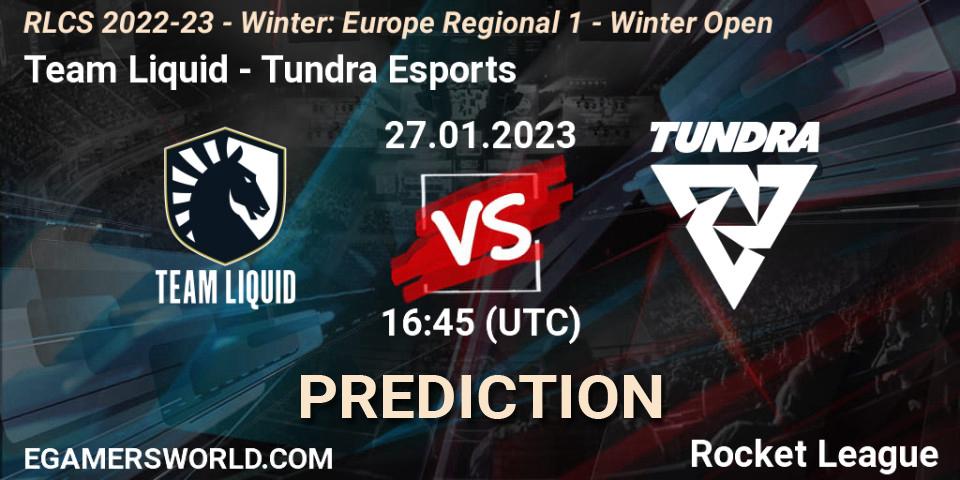 Team Liquid vs Tundra Esports: Betting TIp, Match Prediction. 27.01.23. Rocket League, RLCS 2022-23 - Winter: Europe Regional 1 - Winter Open