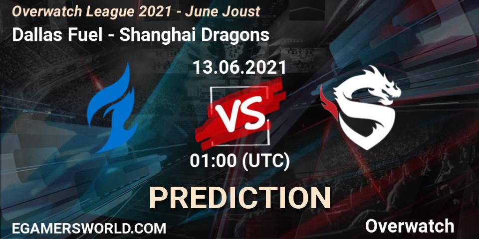 Dallas Fuel vs Shanghai Dragons: Betting TIp, Match Prediction. 13.06.21. Overwatch, Overwatch League 2021 - June Joust