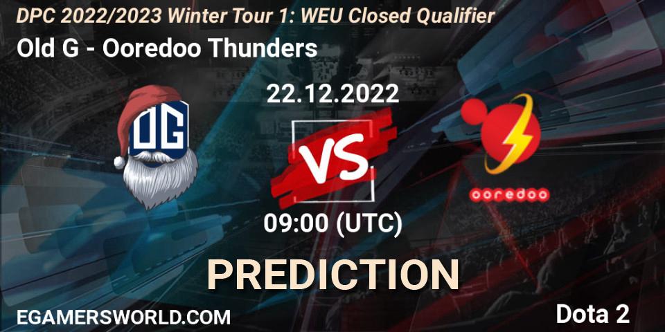 Old G vs Ooredoo Thunders: Betting TIp, Match Prediction. 22.12.22. Dota 2, DPC 2022/2023 Winter Tour 1: WEU Closed Qualifier