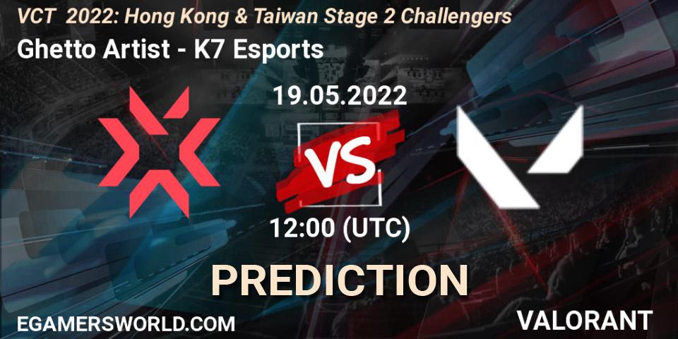 Ghetto Artist vs K7 Esports: Betting TIp, Match Prediction. 19.05.2022 at 13:25. VALORANT, VCT 2022: Hong Kong & Taiwan Stage 2 Challengers