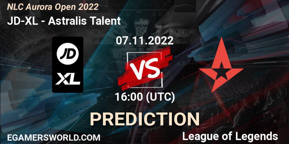 JD-XL vs Astralis Talent: Betting TIp, Match Prediction. 07.11.2022 at 17:00. LoL, NLC Aurora Open 2022