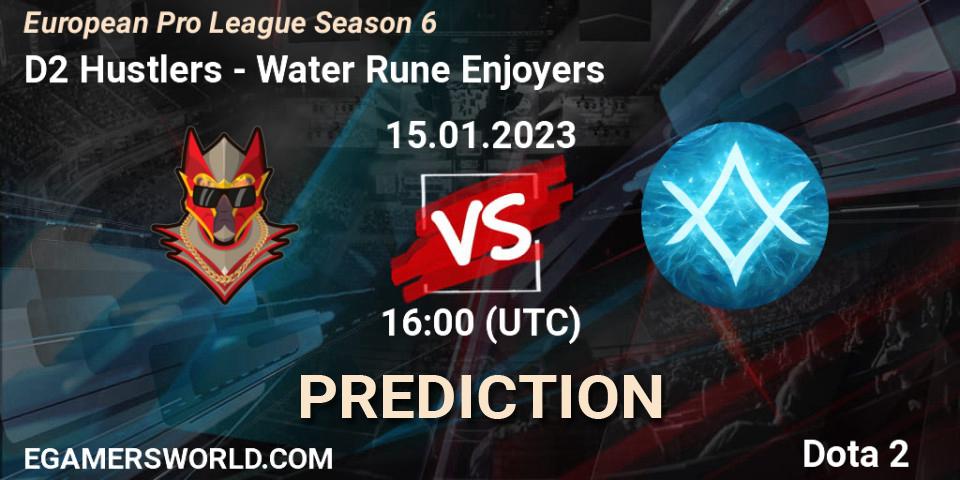D2 Hustlers vs Water Rune Enjoyers: Betting TIp, Match Prediction. 15.01.23. Dota 2, European Pro League Season 6