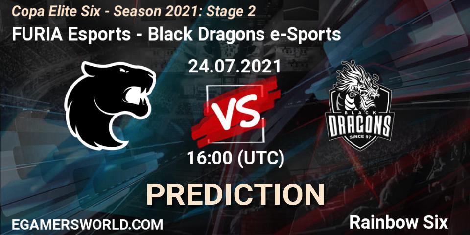 FURIA Esports vs Black Dragons e-Sports: Betting TIp, Match Prediction. 24.07.2021 at 16:00. Rainbow Six, Copa Elite Six - Season 2021: Stage 2
