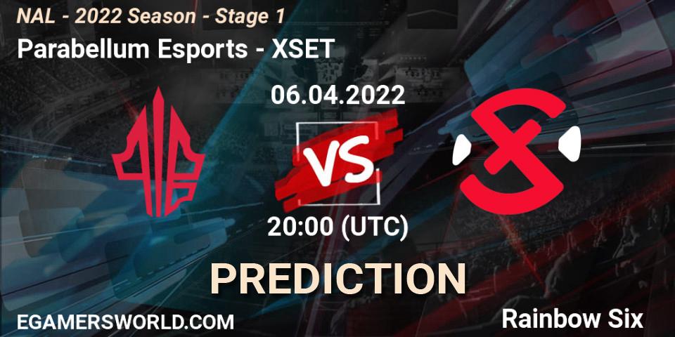 Parabellum Esports vs XSET: Betting TIp, Match Prediction. 06.04.2022 at 20:00. Rainbow Six, NAL - Season 2022 - Stage 1