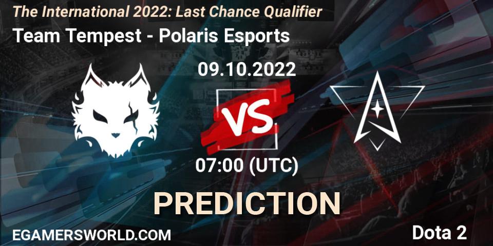 Team Tempest vs Polaris Esports: Betting TIp, Match Prediction. 09.10.22. Dota 2, The International 2022: Last Chance Qualifier