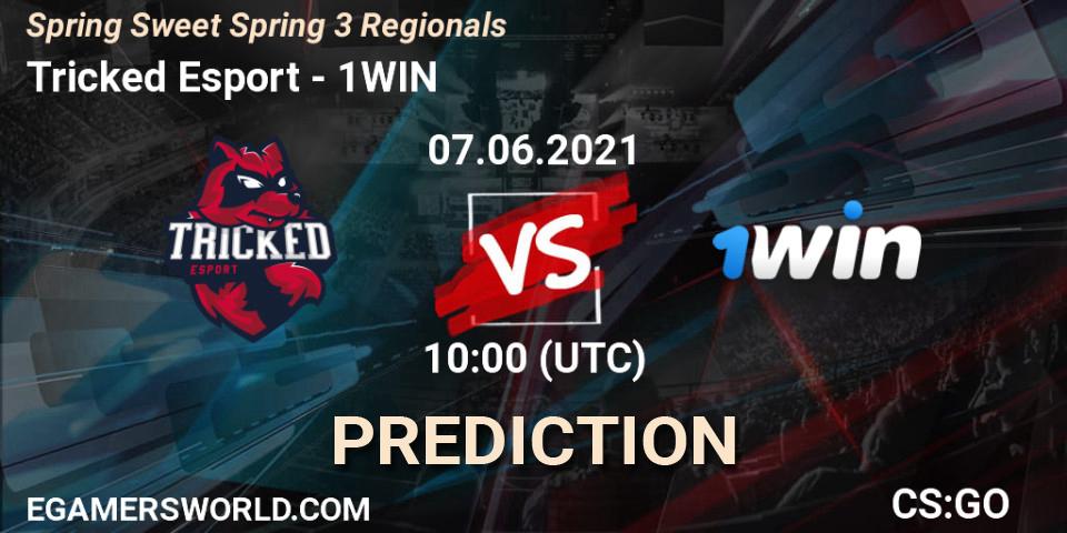 Tricked Esport vs 1WIN: Betting TIp, Match Prediction. 07.06.2021 at 10:00. Counter-Strike (CS2), Spring Sweet Spring 3 Regionals