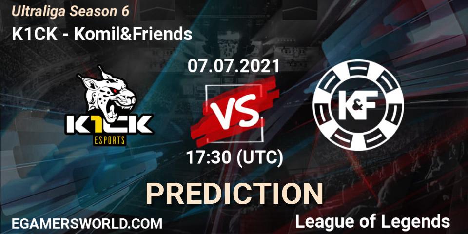 K1CK vs Komil&Friends: Betting TIp, Match Prediction. 07.07.21. LoL, Ultraliga Season 6