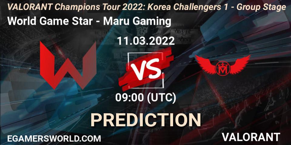 World Game Star vs Maru Gaming: Betting TIp, Match Prediction. 11.03.22. VALORANT, VCT 2022: Korea Challengers 1 - Group Stage