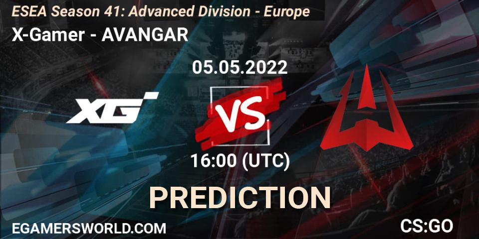 X-Gamer vs AVANGAR: Betting TIp, Match Prediction. 05.05.2022 at 16:00. Counter-Strike (CS2), ESEA Season 41: Advanced Division - Europe