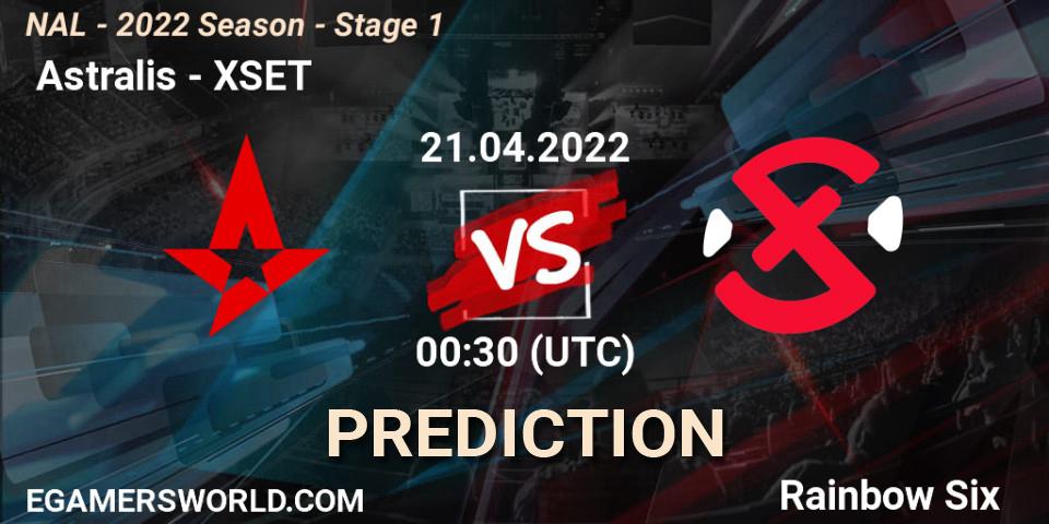  Astralis vs XSET: Betting TIp, Match Prediction. 21.04.2022 at 00:30. Rainbow Six, NAL - Season 2022 - Stage 1