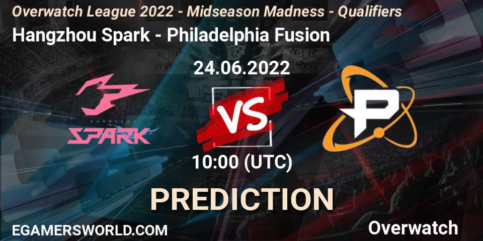 Hangzhou Spark vs Philadelphia Fusion: Betting TIp, Match Prediction. 01.07.22. Overwatch, Overwatch League 2022 - Midseason Madness - Qualifiers