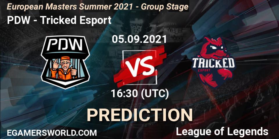 PDW vs Tricked Esport: Betting TIp, Match Prediction. 05.09.21. LoL, European Masters Summer 2021 - Group Stage
