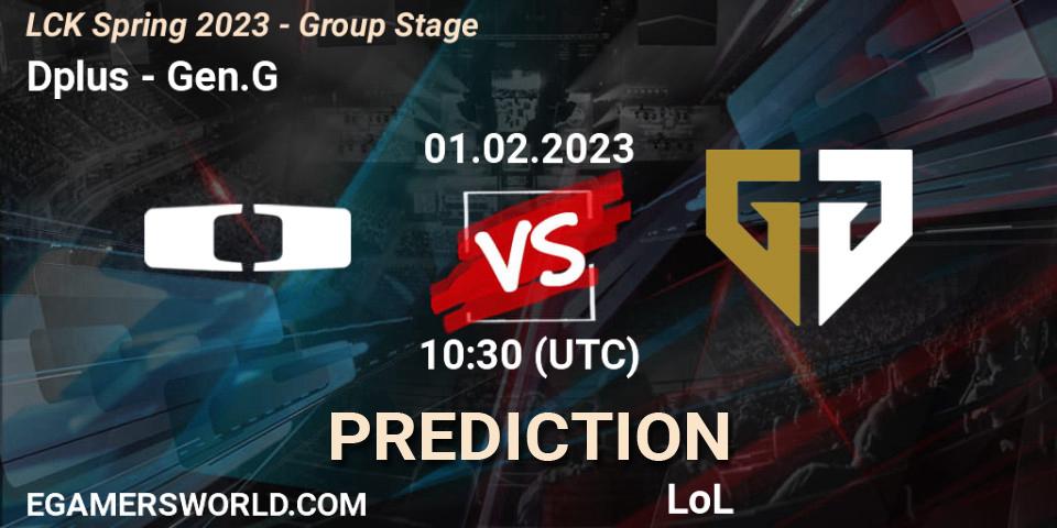 Dplus vs Gen.G: Betting TIp, Match Prediction. 01.02.23. LoL, LCK Spring 2023 - Group Stage