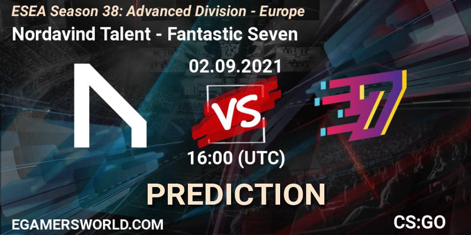 Nordavind Talent vs Fantastic Seven: Betting TIp, Match Prediction. 02.09.2021 at 16:00. Counter-Strike (CS2), ESEA Season 38: Advanced Division - Europe