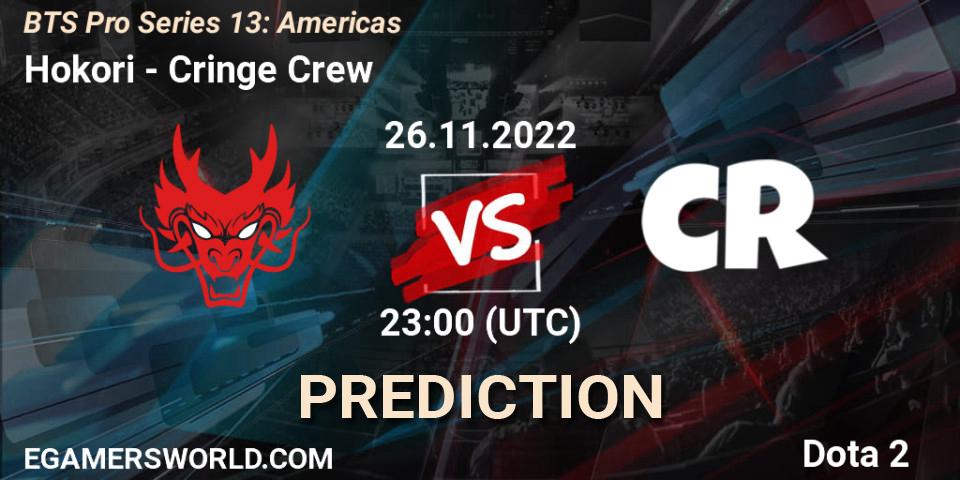 Hokori vs Cringe Crew: Betting TIp, Match Prediction. 26.11.22. Dota 2, BTS Pro Series 13: Americas