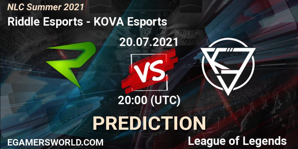 Riddle Esports vs KOVA Esports: Betting TIp, Match Prediction. 20.07.21. LoL, NLC Summer 2021
