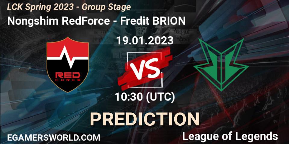 Nongshim RedForce vs Fredit BRION: Betting TIp, Match Prediction. 19.01.23. LoL, LCK Spring 2023 - Group Stage