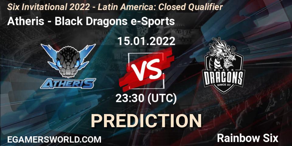 Atheris vs Black Dragons e-Sports: Betting TIp, Match Prediction. 15.01.2022 at 23:30. Rainbow Six, Six Invitational 2022 - Latin America: Closed Qualifier