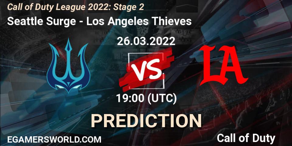 Seattle Surge vs Los Angeles Thieves: Betting TIp, Match Prediction. 26.03.2022 at 19:00. Call of Duty, Call of Duty League 2022: Stage 2