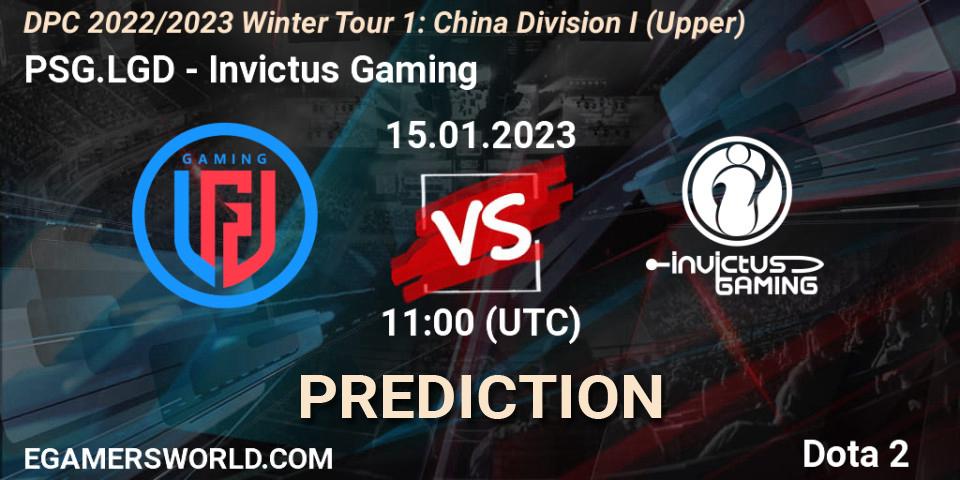 PSG.LGD vs Invictus Gaming: Betting TIp, Match Prediction. 15.01.23. Dota 2, DPC 2022/2023 Winter Tour 1: CN Division I (Upper)