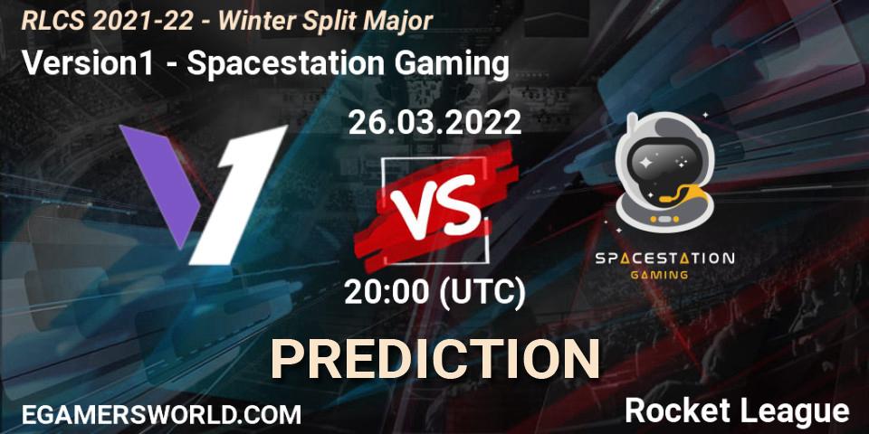 Version1 vs Spacestation Gaming: Betting TIp, Match Prediction. 26.03.2022 at 20:10. Rocket League, RLCS 2021-22 - Winter Split Major