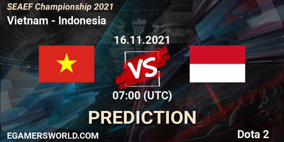 Vietnam vs Indonesia: Betting TIp, Match Prediction. 16.11.2021 at 07:20. Dota 2, SEAEF Dota2 Championship 2021