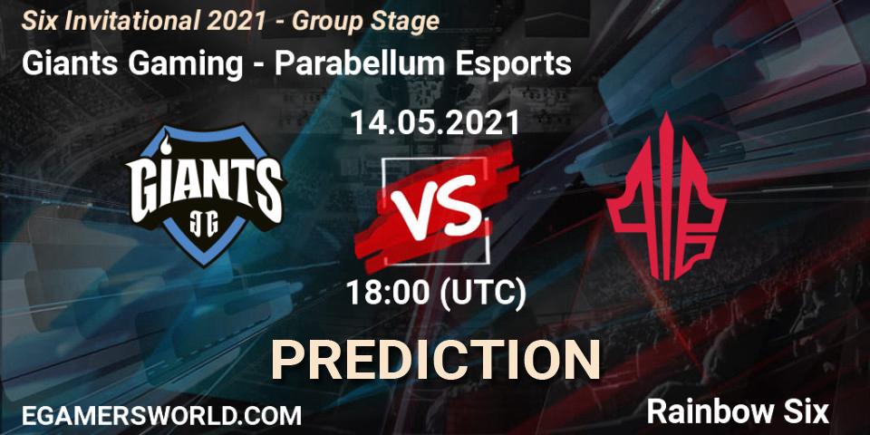 Giants Gaming vs Parabellum Esports: Betting TIp, Match Prediction. 14.05.21. Rainbow Six, Six Invitational 2021 - Group Stage