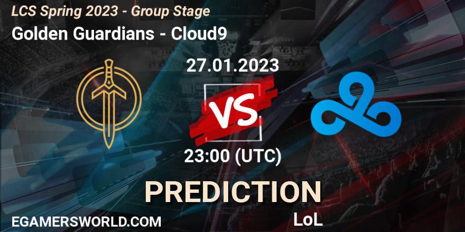 Golden Guardians vs Cloud9: Betting TIp, Match Prediction. 27.01.23. LoL, LCS Spring 2023 - Group Stage