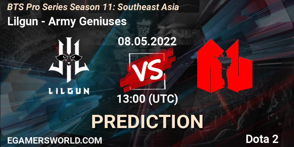 Lilgun vs Army Geniuses: Betting TIp, Match Prediction. 08.05.22. Dota 2, BTS Pro Series Season 11: Southeast Asia