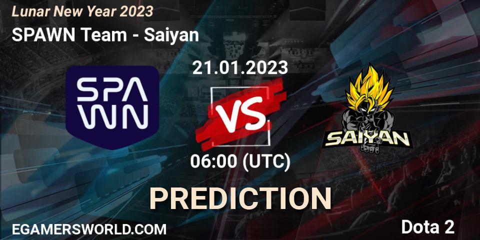 SPAWN Team vs Saiyan: Betting TIp, Match Prediction. 21.01.23. Dota 2, Lunar New Year 2023