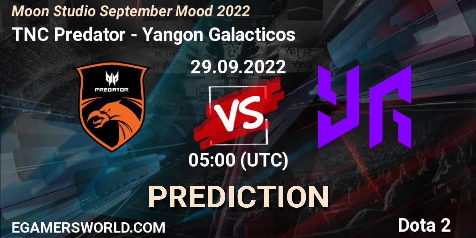 TNC Predator vs Yangon Galacticos: Betting TIp, Match Prediction. 29.09.2022 at 05:05. Dota 2, Moon Studio September Mood 2022