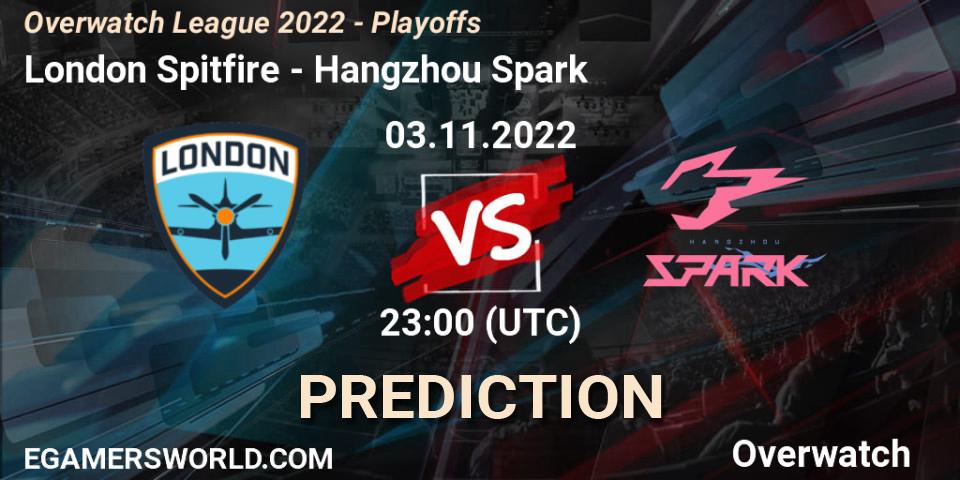 London Spitfire vs Hangzhou Spark: Betting TIp, Match Prediction. 03.11.22. Overwatch, Overwatch League 2022 - Playoffs
