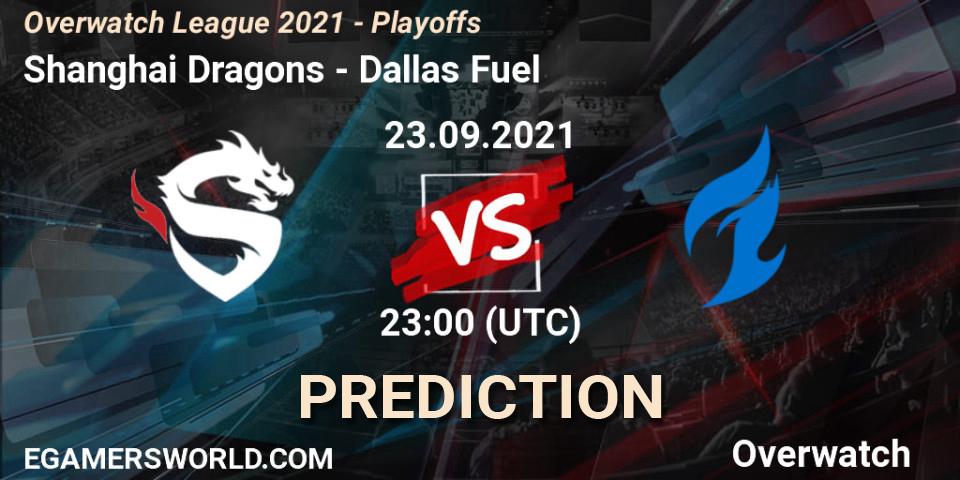Shanghai Dragons vs Dallas Fuel: Betting TIp, Match Prediction. 24.09.21. Overwatch, Overwatch League 2021 - Playoffs
