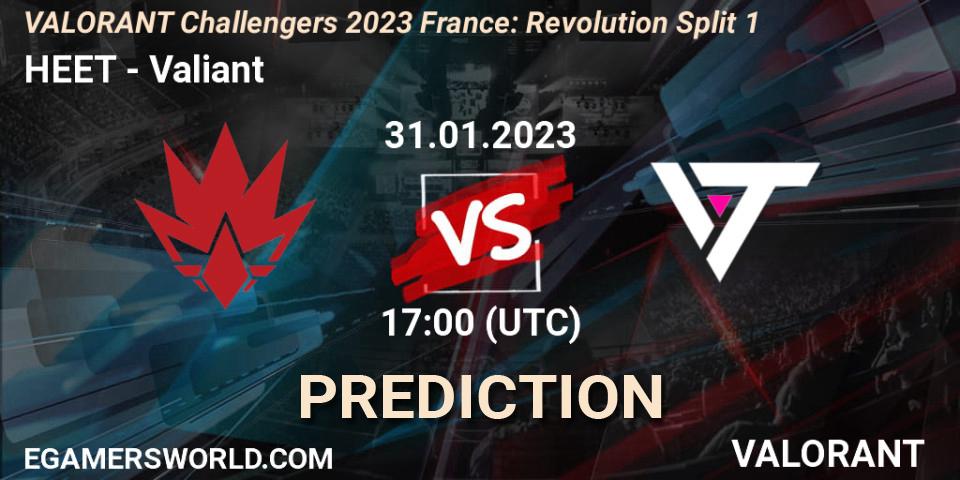 HEET vs Valiant: Betting TIp, Match Prediction. 31.01.23. VALORANT, VALORANT Challengers 2023 France: Revolution Split 1