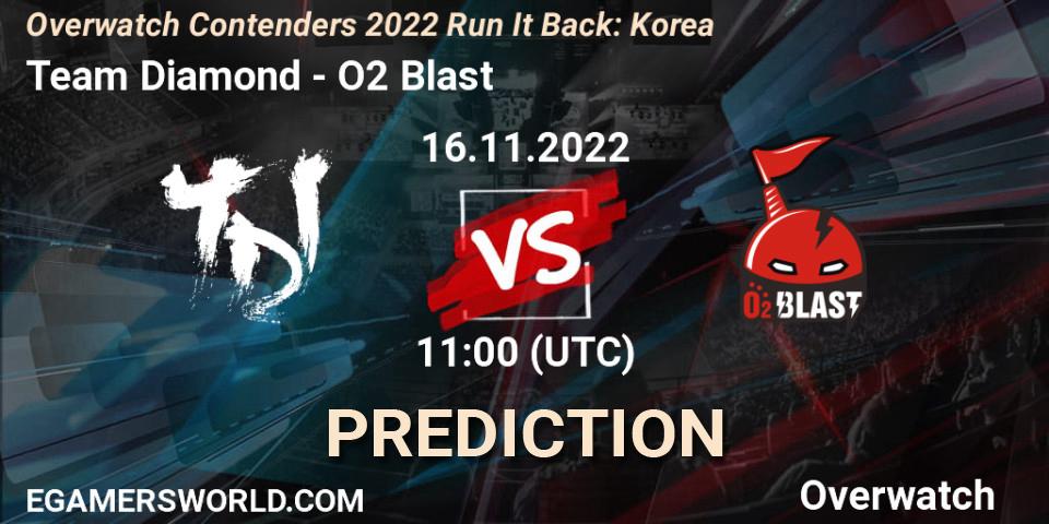 Team Diamond vs O2 Blast: Betting TIp, Match Prediction. 16.11.22. Overwatch, Overwatch Contenders 2022 Run It Back: Korea