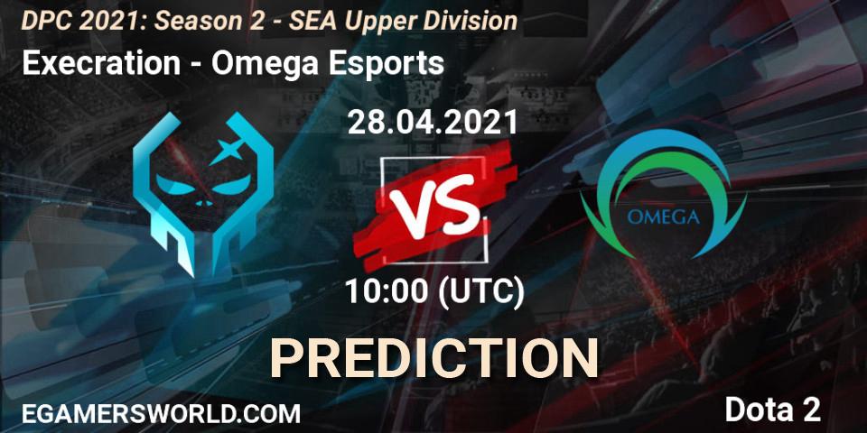 Execration vs Omega Esports: Betting TIp, Match Prediction. 28.04.2021 at 10:21. Dota 2, DPC 2021: Season 2 - SEA Upper Division