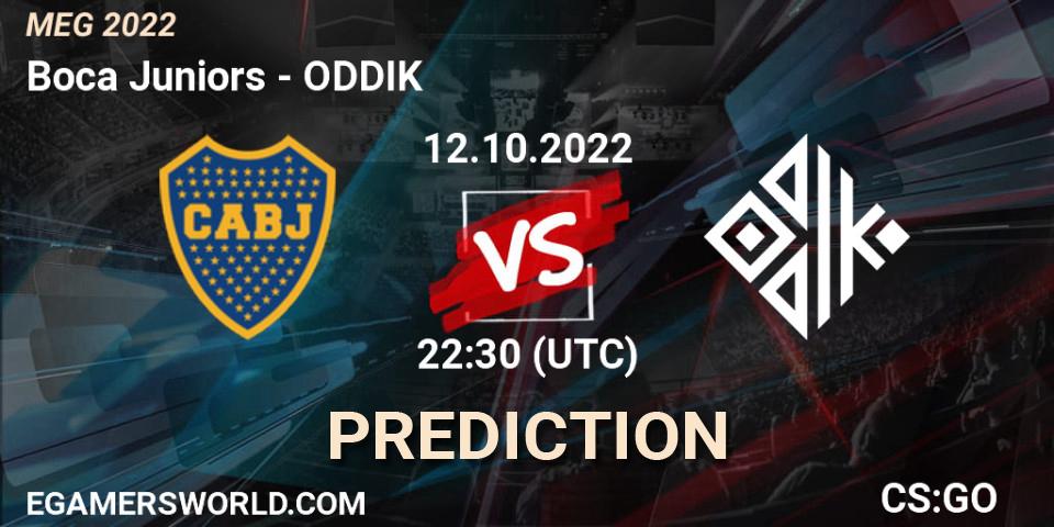 Boca Juniors vs ODDIK: Betting TIp, Match Prediction. 14.10.2022 at 17:00. Counter-Strike (CS2), MEG 2022