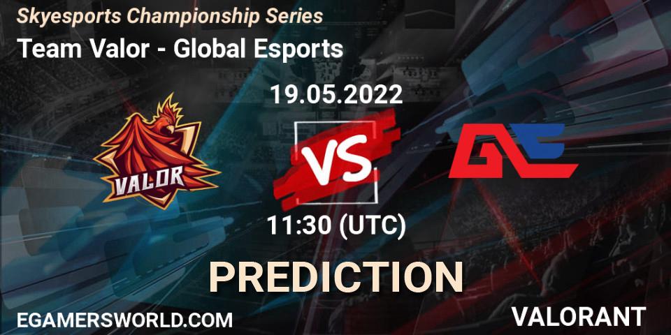 Team Valor vs Global Esports: Betting TIp, Match Prediction. 19.05.2022 at 11:30. VALORANT, Skyesports Championship Series