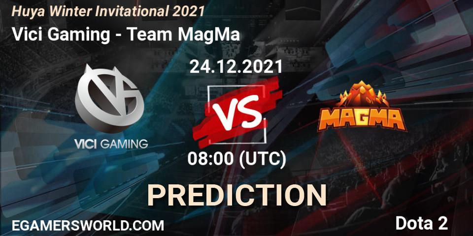 Vici Gaming vs Team MagMa: Betting TIp, Match Prediction. 24.12.2021 at 08:39. Dota 2, Huya Winter Invitational 2021