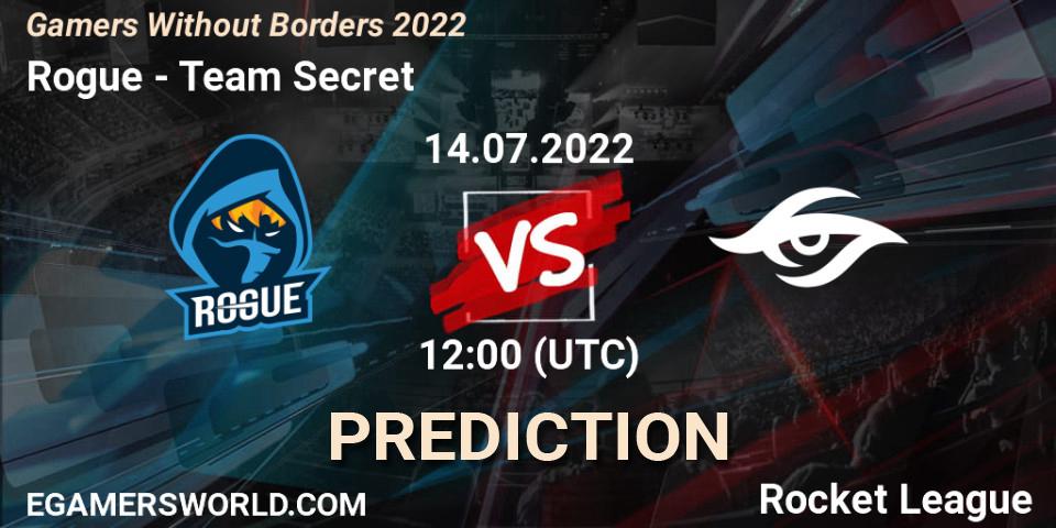 Rogue vs Team Secret: Betting TIp, Match Prediction. 14.07.22. Rocket League, Gamers Without Borders 2022