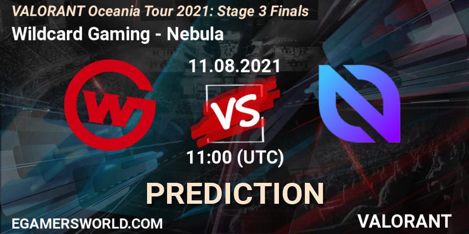Wildcard Gaming vs Nebula: Betting TIp, Match Prediction. 11.08.2021 at 11:00. VALORANT, VALORANT Oceania Tour 2021: Stage 3 Finals