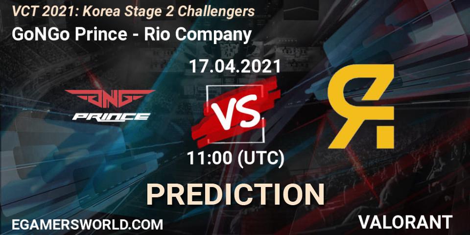GoNGo Prince vs Rio Company: Betting TIp, Match Prediction. 17.04.2021 at 11:30. VALORANT, VCT 2021: Korea Stage 2 Challengers