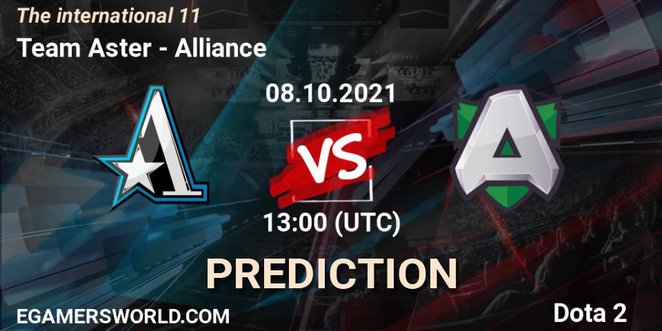 Team Aster vs Alliance: Betting TIp, Match Prediction. 08.10.21. Dota 2, The Internationa 2021